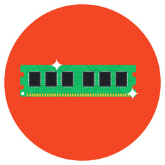 
Trendy vector style of a RAM, random access memory 
