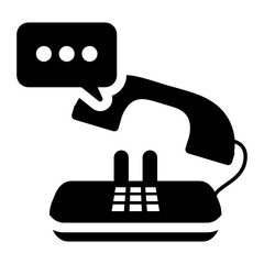 
Telecommunication icon in editable style, phone communication
