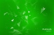 © fantasyform - Abstract plexus background with network polygons. Green digital science banner. Network connection effect. Geometric triangle elements. Technology concept with shape structure.Vector illustration.
