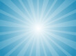 Sunlight rays background. blue color burst background. Vector sky illustration.
