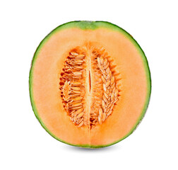 Wall Mural - cantaloupe melon isolated on white background