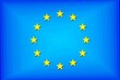 European Union Gradient Flag - Illustration, Three Dimensional flag of European Union