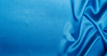 Blue Satin, Silk Texture Background