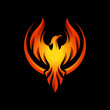 Modern Flaming Phoenix Logo designs template vector illustration