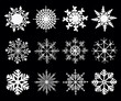 Beautiful snowflakes set for christmas winter design. Banner, postcard, poster design element. vector illustration EPS10
