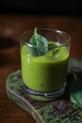 Wall Mural - Vegan spinach and ginger smoothie drink