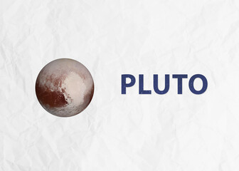 Wall Mural - pluto planet of solar system. space infographics. science fiction 3d rendered illustration. elements