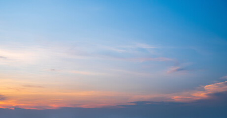Wall Mural - sunset sky for background or sunrise sky and cloud at morning.