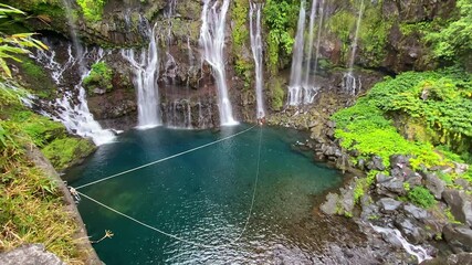 Wall Mural - Grand Galet Falls of the Langevin river on Reunion Island