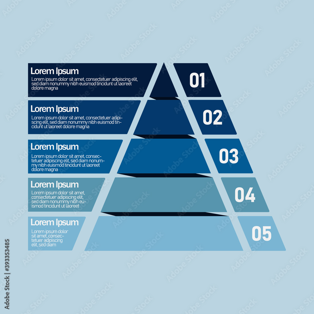 Pyramid Infographic, funnel pyramid business infographic with 4 charts ...