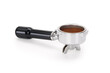 Espresso coffee machine piston or portafilter isolated on white background. Contains clipping path.