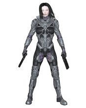 Future Female Soldier In Hi-Tech Armour, 3d Digitally Rendered Science Fiction Illustration