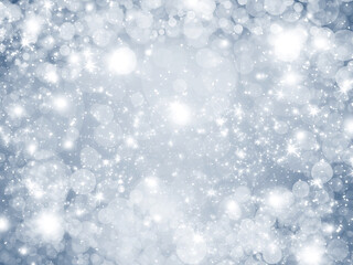 Canvas Print - Blue and white abstract winter gradient bokeh background