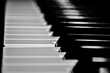 piano keys white black close up
