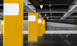 Fototapeta  - Big empty airport parking during coronavirus pandemic