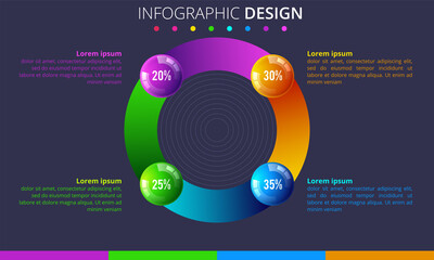 Wall Mural - Business Infographics ball concept. Vector illustration