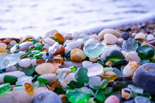 Colorful Sea Glass Found On The Coast