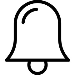 Poster - 
A cute line icon of a notification jingle bell 
