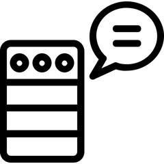Wall Mural - chat bubble line vector icon