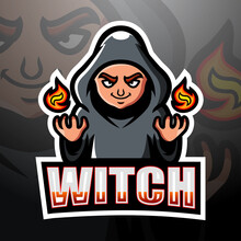 Witch Mascot Esport Logo Design
