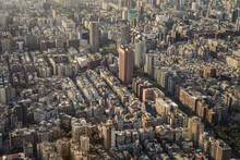 View Of Taipei City From Taipei 101 Building In Taiwan.