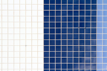 Texture wall with blue and white tile