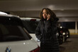 African-american woman fearful in parking structure calls for help 430