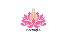 Namaste Yoga Logo Template. Best Logo Design