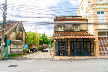 SONGKHLA, THAILAND - 2020 Nov 15 : Colorful and beautiful building old town and landscape in Songkhla, Thailand