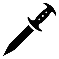 Sticker - 
Icon of sword in flat editable design
