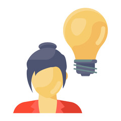 Wall Mural - icon of light bulb with dartboard, idea marketing vector