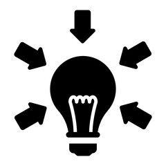Wall Mural - an icon design of light bulb recycling concept