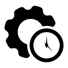 Poster - 

Gears with cloud, icon of cloud management in flat style 
