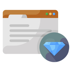 Wall Mural - 
Flat icon of premium website, editable vector 
