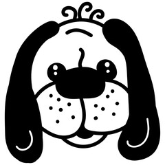 Sticker - Dog Face Drawing