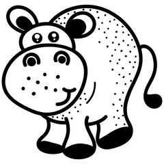 Sticker - Cartoon Cow Vector 