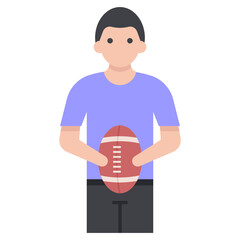 Sticker - Rugby Player Vector 