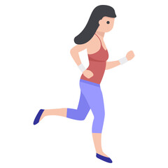 Poster - Female Runner Vector 