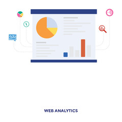 Canvas Print - Flat Business Analytics