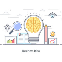 Wall Mural - Business Idea Vector 