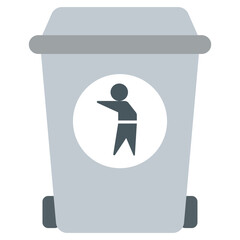 Canvas Print - Trash Bin Vector 