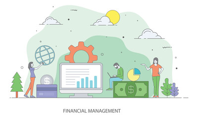 Sticker - Financial Management Illustration 