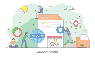 web development illustration