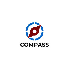 Canvas Print - Compass Concept Logo Design Template. compass navigation symbol isolated on white background in eps 10