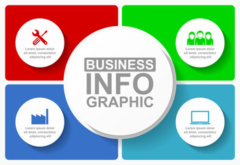 Poster - Business infographic vector template with 4 options