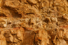 Stony Slope Of A Sheer Cliff. Textured Background.
