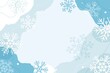 © Biscotto Design - Abstract winter background with fluid organic shapes and snowflakes, pastel colors