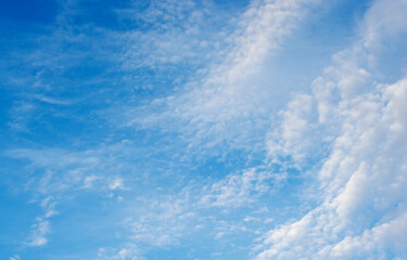 White clouds in blue sky