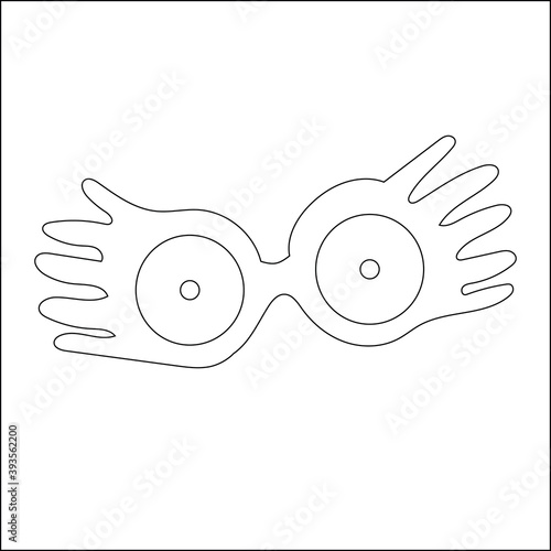 Cuadros en Lienzo Vector special vision glasses, magic glasses.