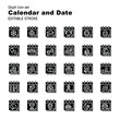 © Denimao - 30 illustration glyph icon pack calendar and date event moment,days,reminder,event,day,year,time,plan,business,deadline